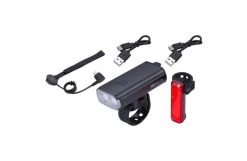 BBB Kit éclairage Vélo StrikeDuo Avant 1600 Lumen + Feu Arrière Signal + Télécommande