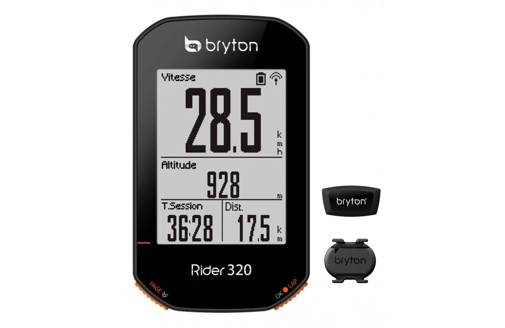 Compteur Vélo GPS BRYTON Rider 320 T (avec Cardio + Cadence)
