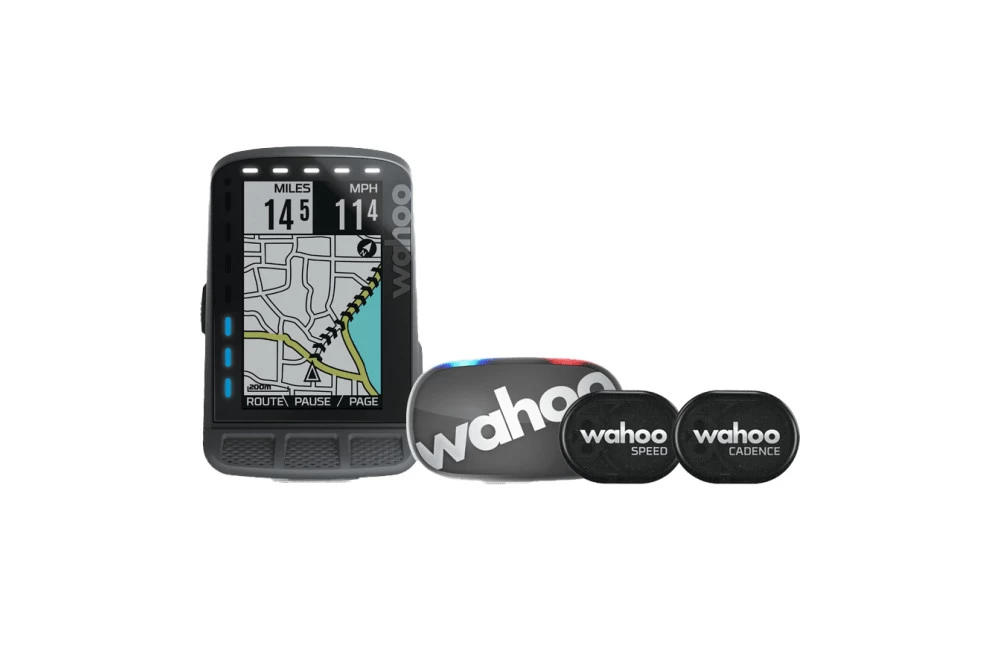 Pack Compteur Vélo GPS WAHOO Elemnt Roam - Ceinture Cardio TICKR Gen 2 + Capteurs RPM Vitesse Cadence