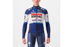 Castelli SOUDAL QUICK-STEP Maillot Manches Longues Thermique Vélo Homme Dark Blue / White 2023