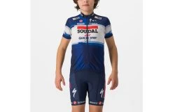 Castelli SOUDAL QUICK-STEP Maillot Vélo Enfant Kid Dark Blue / White 2023