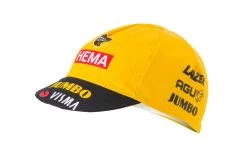 AGU TEAM JUMBO VISMA Casquette Cycliste Toile Race Jaune 2023