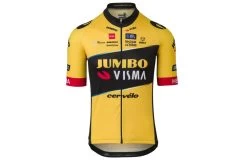 AGU TEAM JUMBO VISMA Maillot Velo Manches Courtes Replica 2023