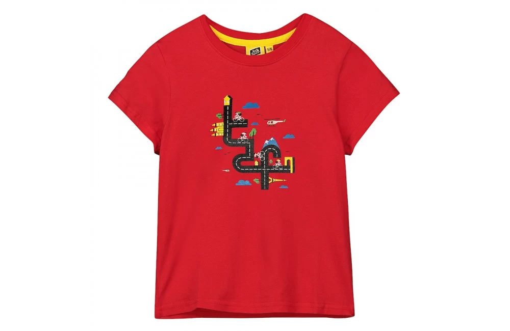 TOUR DE FRANCE T-shirt Enfant TDF Graphique Rouge 2021